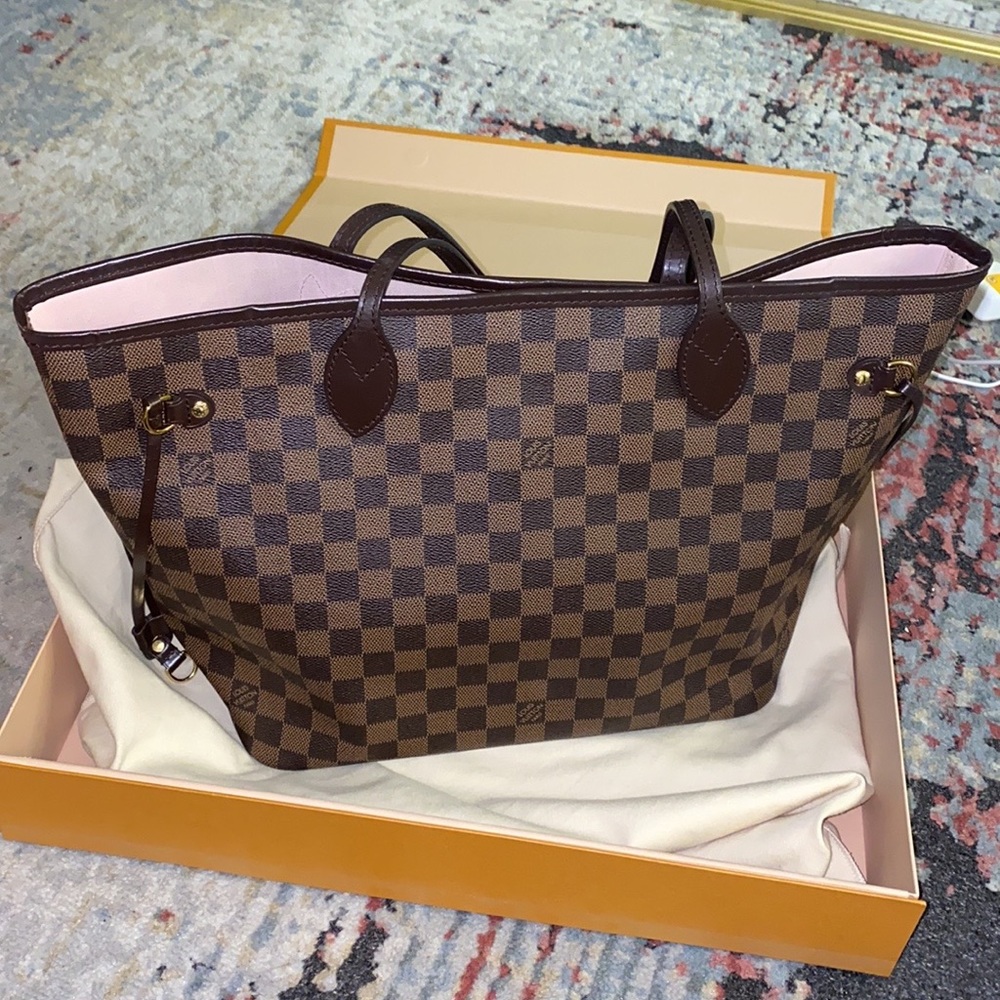 Authentic Louis Vuitton NEVERFULL MM rose ballerine